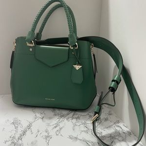 Green Michael Kors purse bag